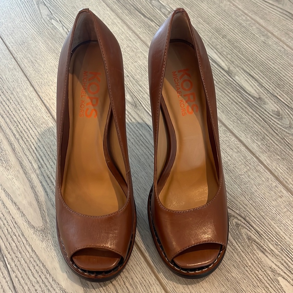 Michael Kors Brown Open toed Heels size 7.5M